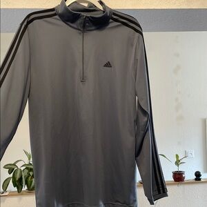 Adidas Gray Quarter-Zip Pullover